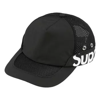 Бейсболка side logo 5-panel 'black white' Supreme, черный