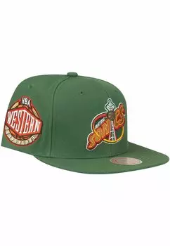 Бейсболка SIDEPATCH SEATTLE SUPERSONICS Mitchell & Ness, цвет celtic green