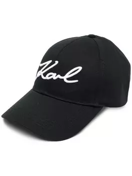 Бейсболка Signature из органического хлопка Karl Lagerfeld, черный