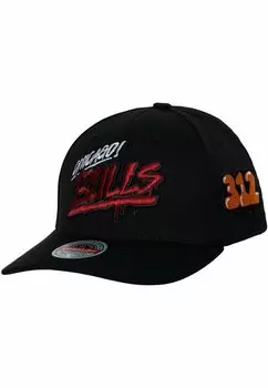 Бейсболка SLAP STICKER CHICAGO BULLS Mitchell & Ness, цвет black