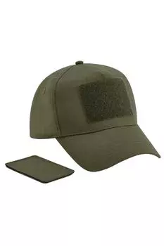 Бейсболка со съемной нашивкой Beechfield, зеленый