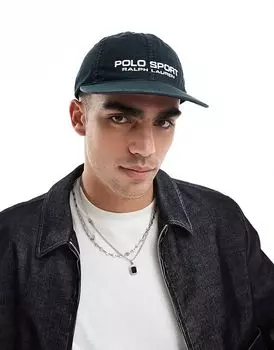 Бейсболка Sport Capsule Authentic из хлопкового твила с логотипом черного цвета Polo Ralph Lauren