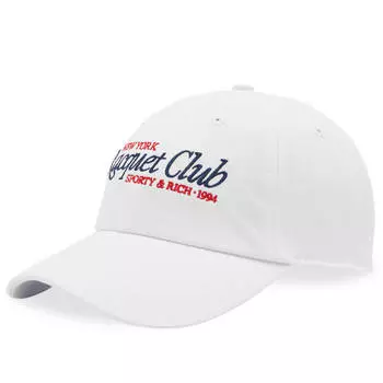 Бейсболка Sporty & Rich 94 Racquet Club Embroidered Cap, цвет White, Navy & Bright Red