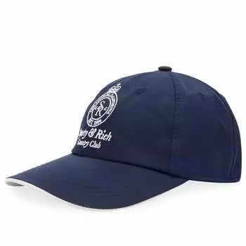 Бейсболка Sporty & Rich Crown Logo Nylon Cap, цвет Navy & White