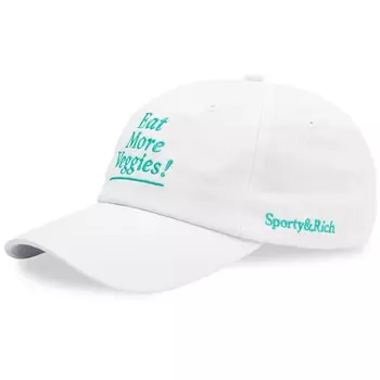 Бейсболка Sporty & Rich Eat More Veggies, белый