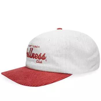 Бейсболка Sporty & Rich Wellness Corduroy, белый/красный