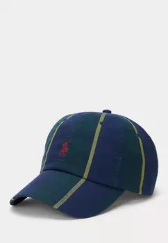 Бейсболка STRIPED OXFORD BALL CAP Ralph Lauren, темно-синий