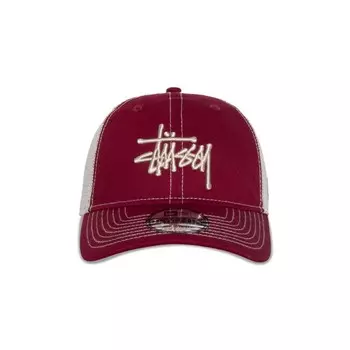 Бейсболка Stussy New Era 9Twenty Basic Trucker, цвет Cardinal