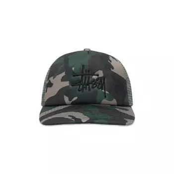 Бейсболка Stussy Trucker Big Basic Snapback, цвет Camo