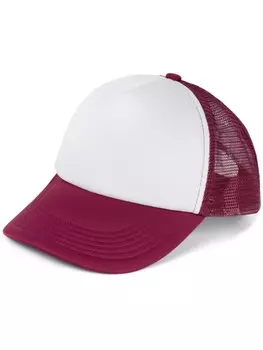 Бейсболка styleBREAKER Mesh, цвет wei-bordeaux-rot