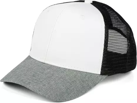 Бейсболка styleBREAKER Snapback, цвет Grau meliert/Wei/Schwarz