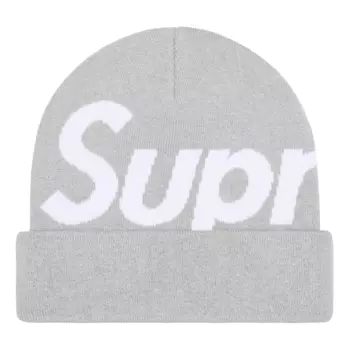Бейсболка Supreme Big Logo Beanie 'Grey', серый