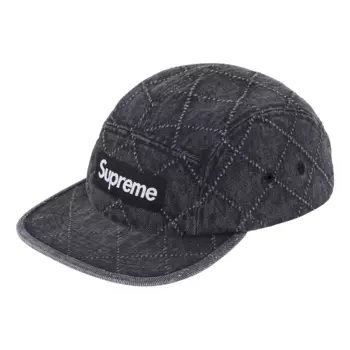Бейсболка Supreme FW23 Week5 Punched Denim Camp Cap 'Black', черный