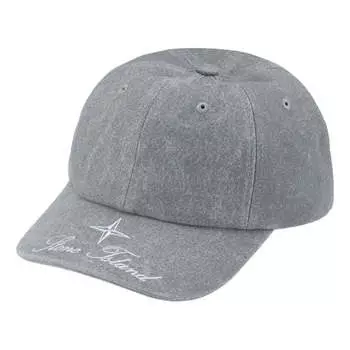 Бейсболка Supreme FW23 Week 10 STONE ISLAND Twill 6-Panel Cap 'Grey', серебряный