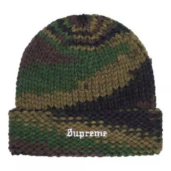 Бейсболка Supreme Gradient Spacedye Beanie SS24 'Olive', оливкого-зеленый