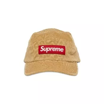 Бейсболка Supreme Leopard Corduroy Camp Cap, бежевый