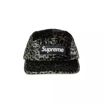 Бейсболка Supreme Leopard Velvet Camp Cap, черный