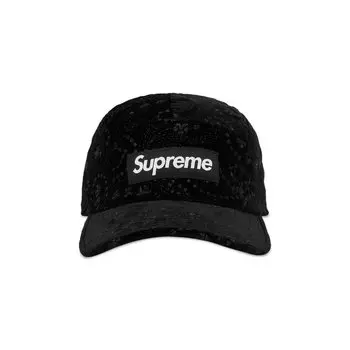 Бейсболка Supreme Velvet Paisley Camp Cap, черный