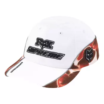 Бейсболка Supreme x Fox Racing 6-Panel Cap 'White', белый