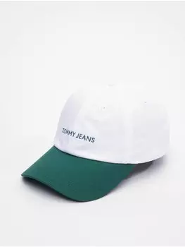 Бейсболка TOMMY JEANS, цвет white/court green