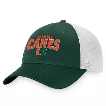 Бейсболка Top of the World Miami Hurricanes, зеленый