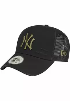 Бейсболка TRUCKER DISTRESSED NEW YORK YANKEES New Era, цвет black olive