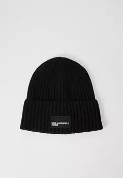 Бейсболка TURNED UP BEANIE UNISEX Karl Lagerfeld Jeans, черный