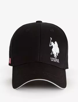 Бейсболка U.S. Polo Assn. Mens Large Side Logo, черный