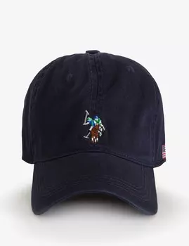 Бейсболка U.S. Polo Assn. Mens Multicolor Center Logo, черный