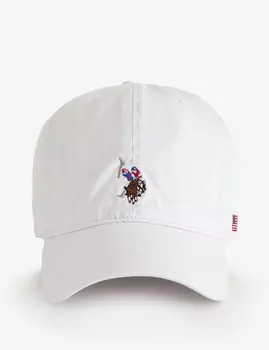 Бейсболка U.S. Polo Assn. Mens Multicolor Center Logo, белый