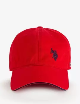 Бейсболка U.S. Polo Assn. Mens Washed Side Logo, красный