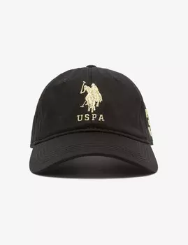 Бейсболка U.S. Polo Assn. Womens Twill Center Lurex Logo, черный