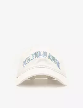 Бейсболка U.S. Polo Assn. Womens Twill Pastel Uspa Embroidered, белый