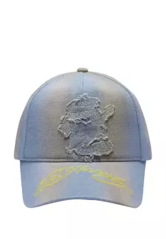 Бейсболка UNISEX LIFE BEFORE HONOR APPLIQUE FRONT Ed Hardy, цвет Bleached Denim