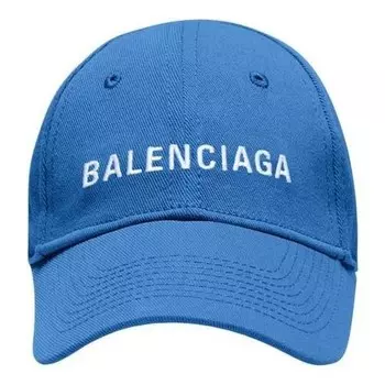 Бейсболка visor logo cap 'light blue white' Balenciaga, голубой