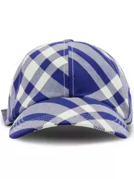 Бейсболка в клетку BURBERRY, синий