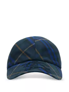 Бейсболка в клетку с логотипом EKD Burberry, синий
