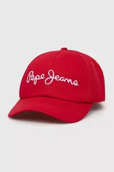 Бейсболка Wally из хлопка Pepe Jeans, красный
