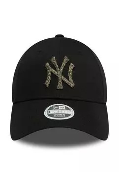 Бейсболка WMNS METALLIC LOGO 9FORTY ADJUSTABLE CAP NY YANKEES New Era, черный