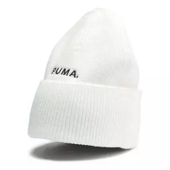 Бейсболка (WMNS) PUMA Classic Hybrid Fit Trend Ribbed Beanie 'White Black', белый