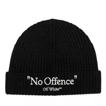 Бейсболка wo no offence classic beanie black Off-White, черный