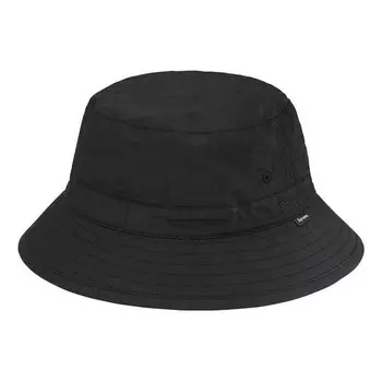 Бейсболка x barbour waxed cotton crusher 'black' Supreme, черный