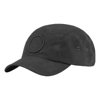 Бейсболка x stone island reactive ice ripstop camp cap 'black' Supreme, черный