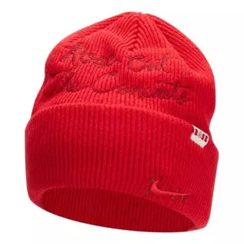 Бейсболка x teyana taylor terra beanie salsa 'red' Air Jordan, красный