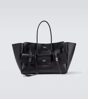 Bel Air Carry All большая кожаная сумка-тоут Balenciaga, черный