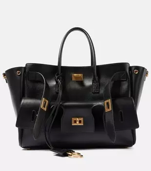 Bel Air маленькая кожаная сумка-тоут Balenciaga, черный