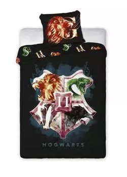 Белье FARO, включая черный хлопок Harry Potter, 140/200, 70/90 см