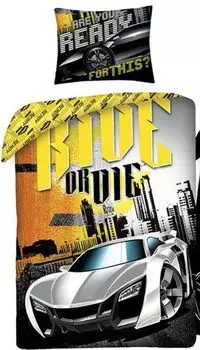 Белье HALANTEX в том числе яркий хлопок Fast and Furious Ride, 140/200, 70/90 см