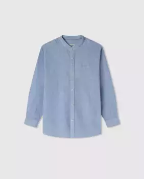 Бельевая рубашка в полоску для мальчиков Chestley Pepe Jeans, голубой