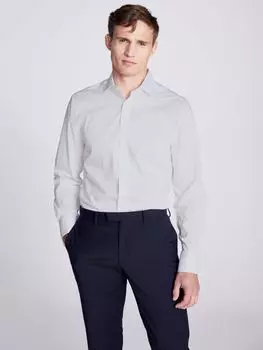 Белая эластичная рубашка Moss Regular Fit с двойными манжетами, белая